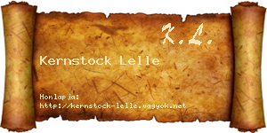 Kernstock Lelle névjegykártya